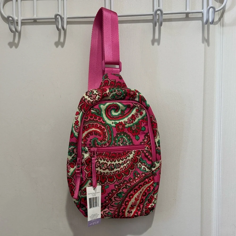 VERA BRADLEY Essential Sling Backpack 50712–22012 Capri Pink $75 NWT